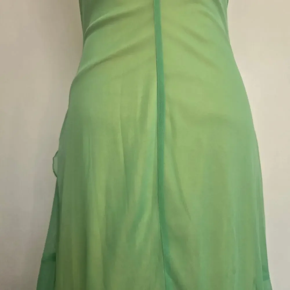 Vintage Y2K Babydoll Fairy Mesh Dress Prom Beaded City Triangles Women Small - Picture 8 of 15